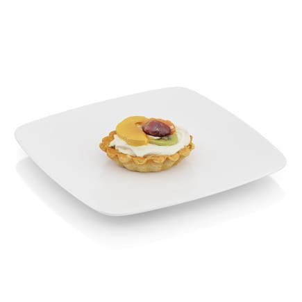 Cupcake with cream and fruits
