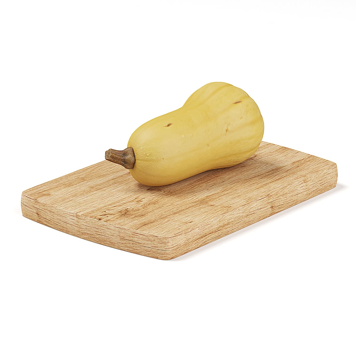 Oblong Pumpkin on Wooden Board