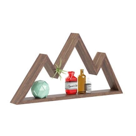 Mountain Shaped Wall Shelf 3D Model