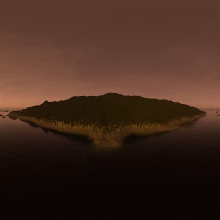 Late Evening Ocean Island HDRI Sky