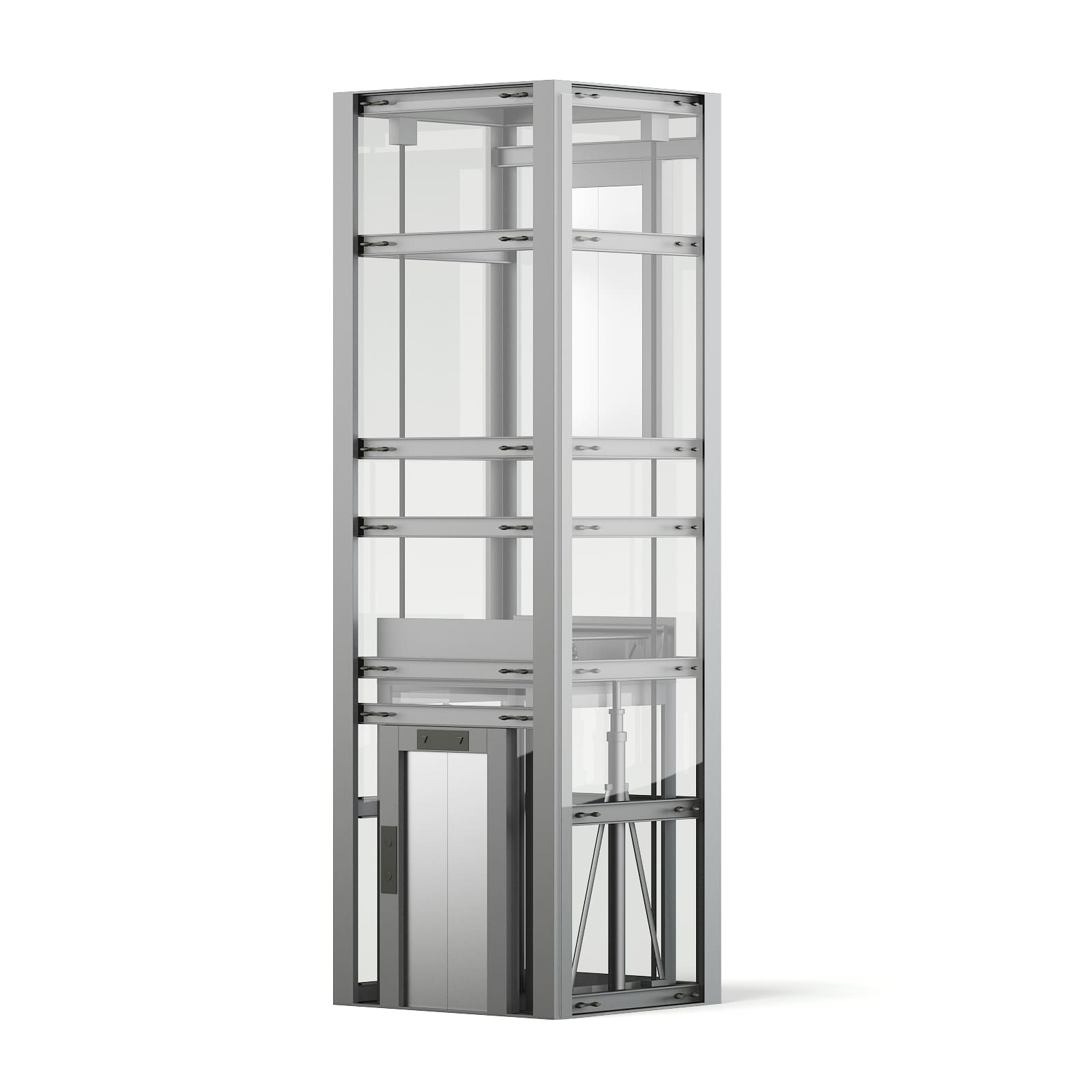 Glass Elevator 3D Model (10705)