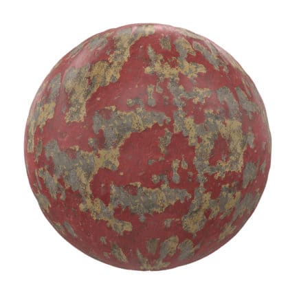 Red Painted Concrete PBR Texture