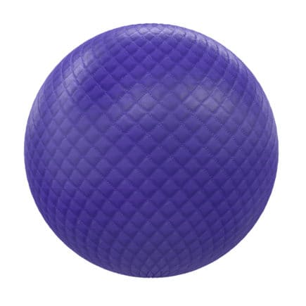 Blue Quilted Leather PBR Texture