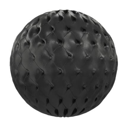 Quilted Black Leather PBR Texture