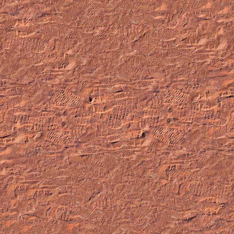 Red Sand with Footprints PBR Texture