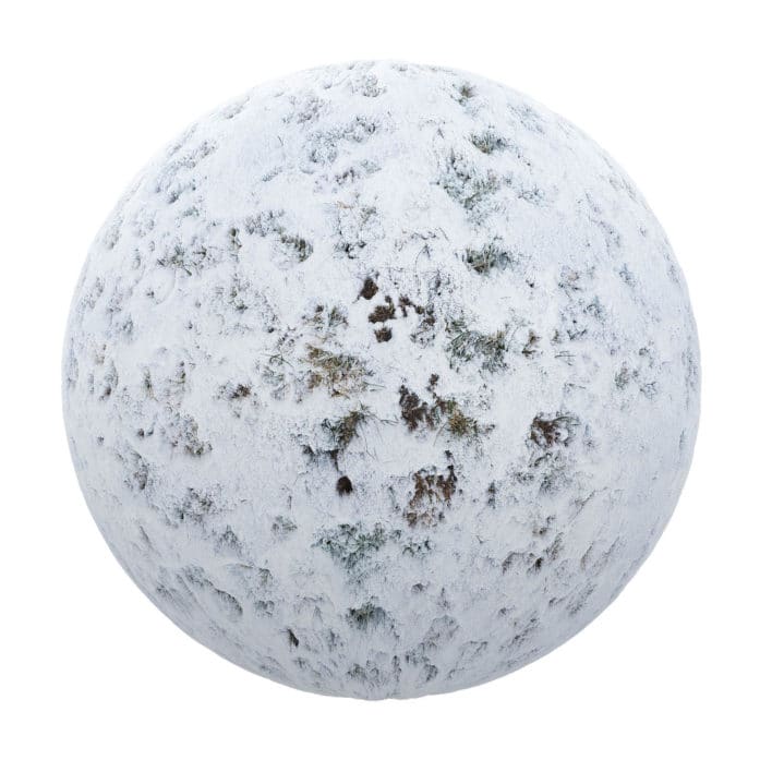 Snow Covering Grass PBR Texture