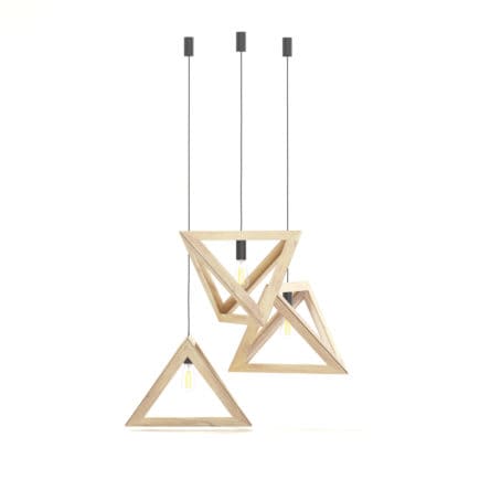 Hanging Wooden Lamp 3D Model