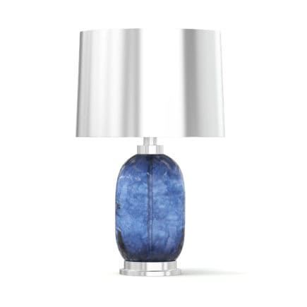 Blue and Metal Table Lamp 3D Model