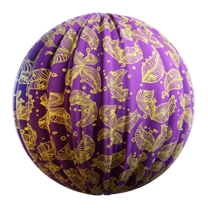 Patterned Purple And Gold Curtains