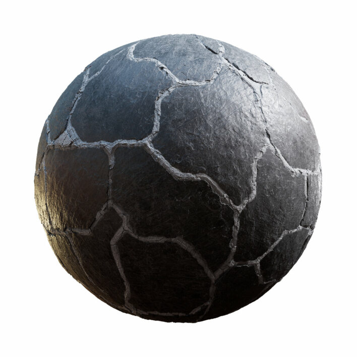 Black Large Stone Wall (5933)