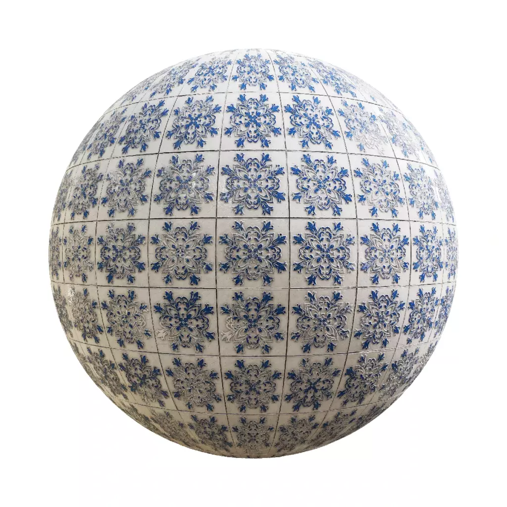 Blue And White Ceramic Tiles (6037)