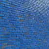 Blue Painted Brick Wall (5960) - Image 2