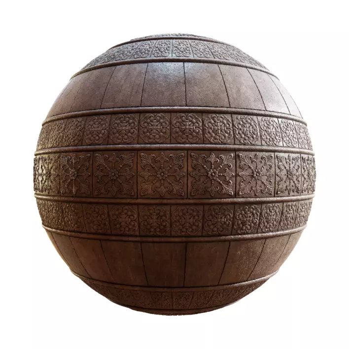 Concrete Wall With Ornaments (5984)