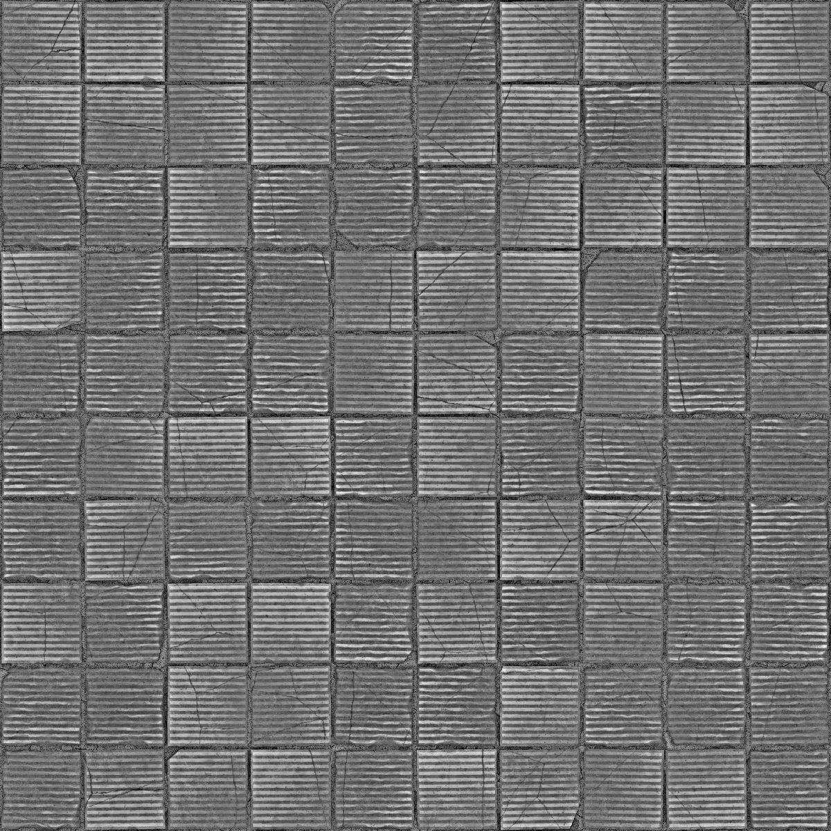 Damaged Grey Tiles PBR Texture