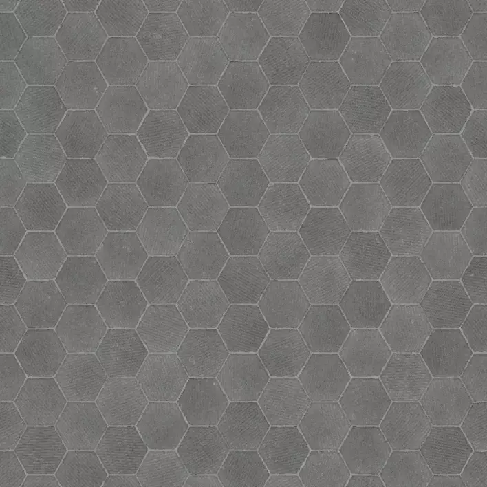 Grey Hexagonal Tiles PBR Texture