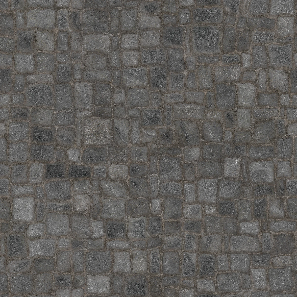 Grey Stone Pavement PBR Texture