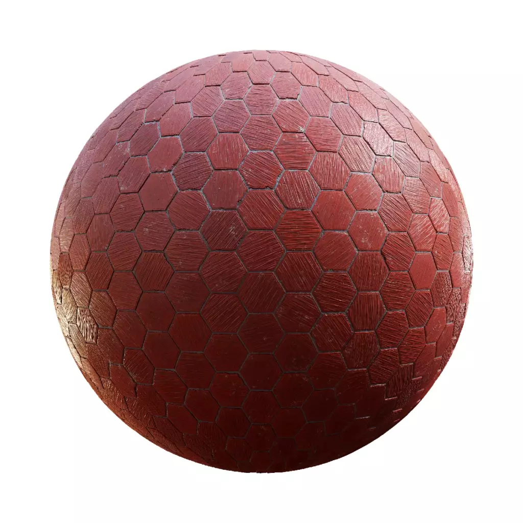 Red Hexagonal Tiles (5945)