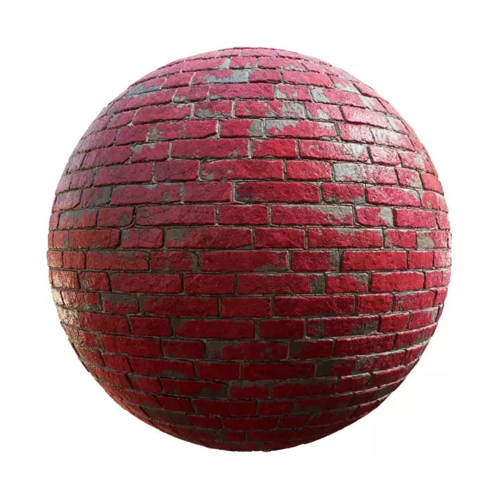 Red Painted Brick Wall (5961)