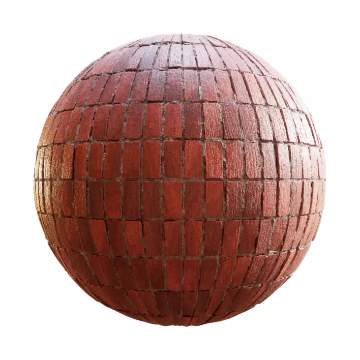 Vertical Stacked Red Brick Wall (5990)