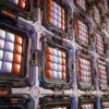 White Orange Spacestation Wall (6006) - Image 2