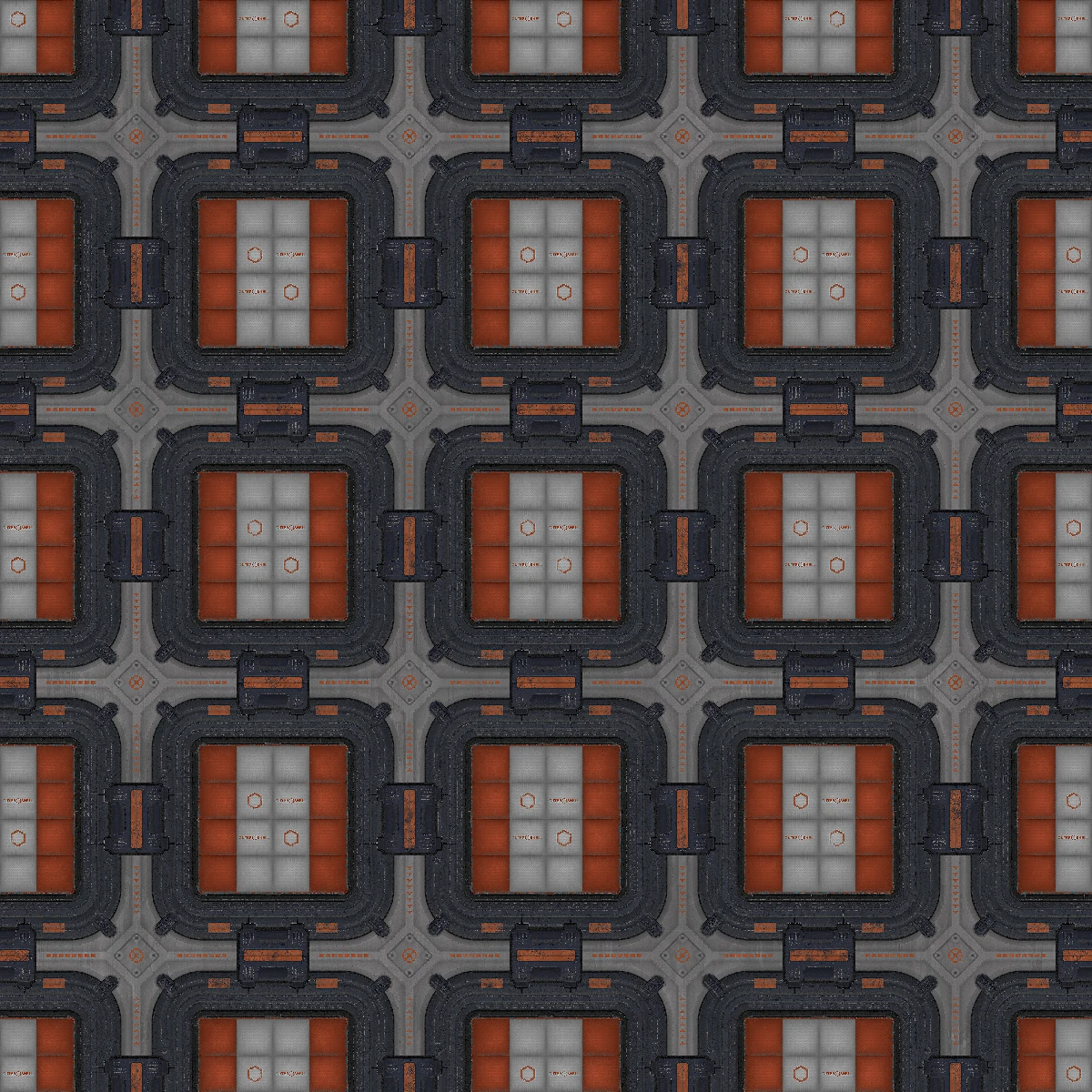 White Orange Spacestation Wall (6006) - Image 4