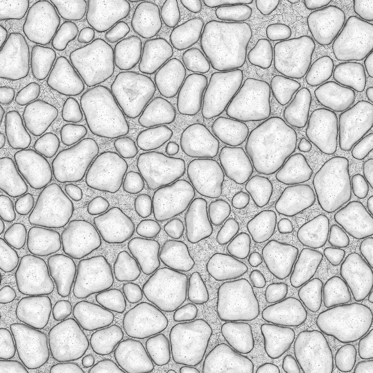 White Pebble Concrete Wall PBR Texture