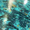 Cyan And Gold Marble (6107) - Image 2