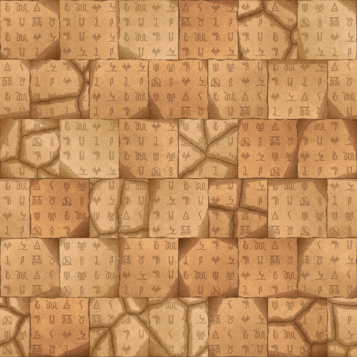 Stylized Egyptian Stone Wall (6142) - Image 4