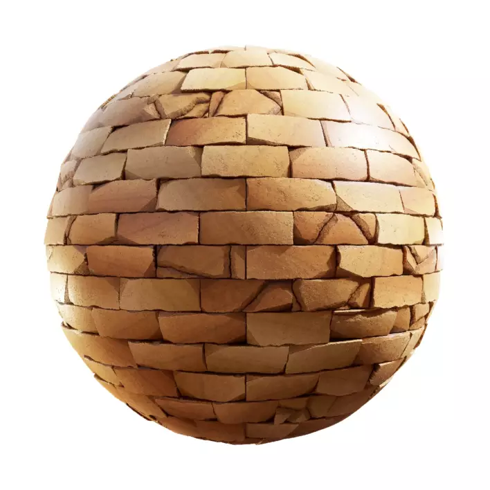 Stylized Egyptian Stone Wall (6144)