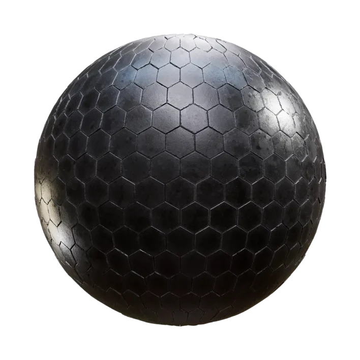 Black Hexagonal Tiles (6281)