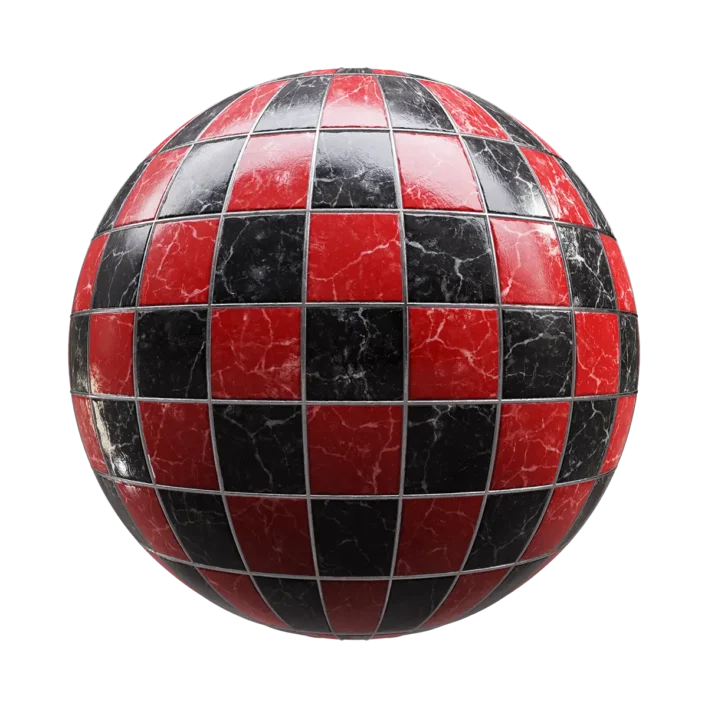 Black Red Marble Tiles (6270)