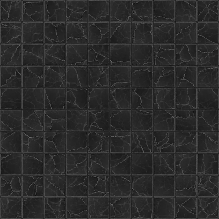 Cracked White Marble Tiles PBR Texture