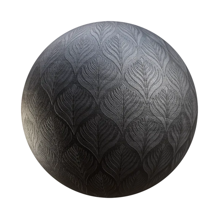 Patterned Black Leather (6230)