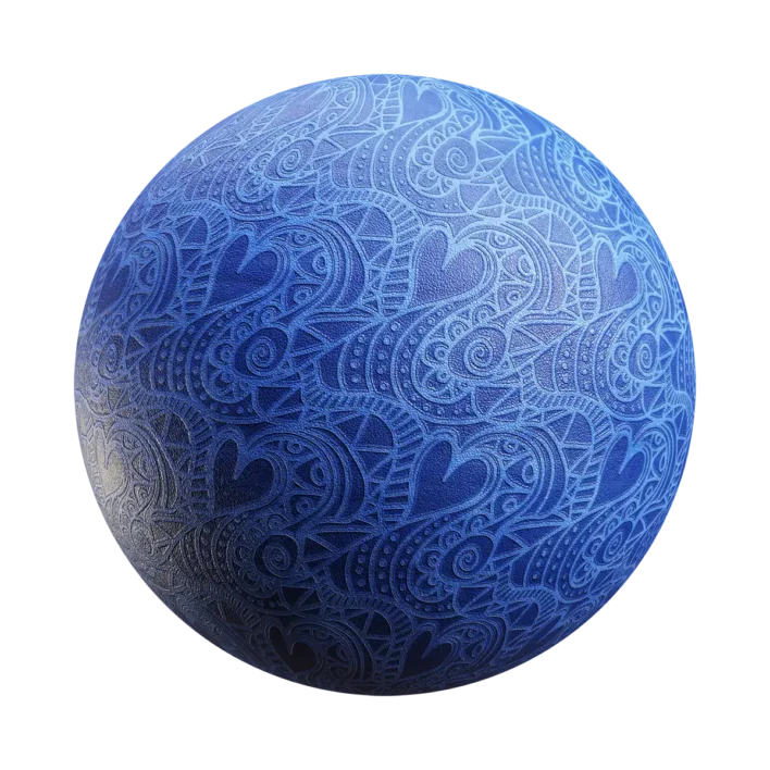 Patterned Blue Leather (6228)