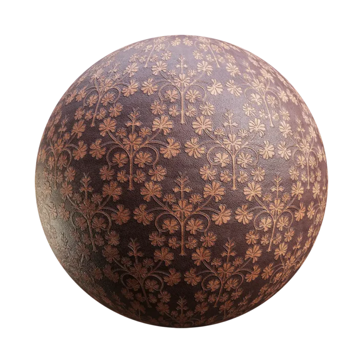 Patterned Brown Leather (6227)