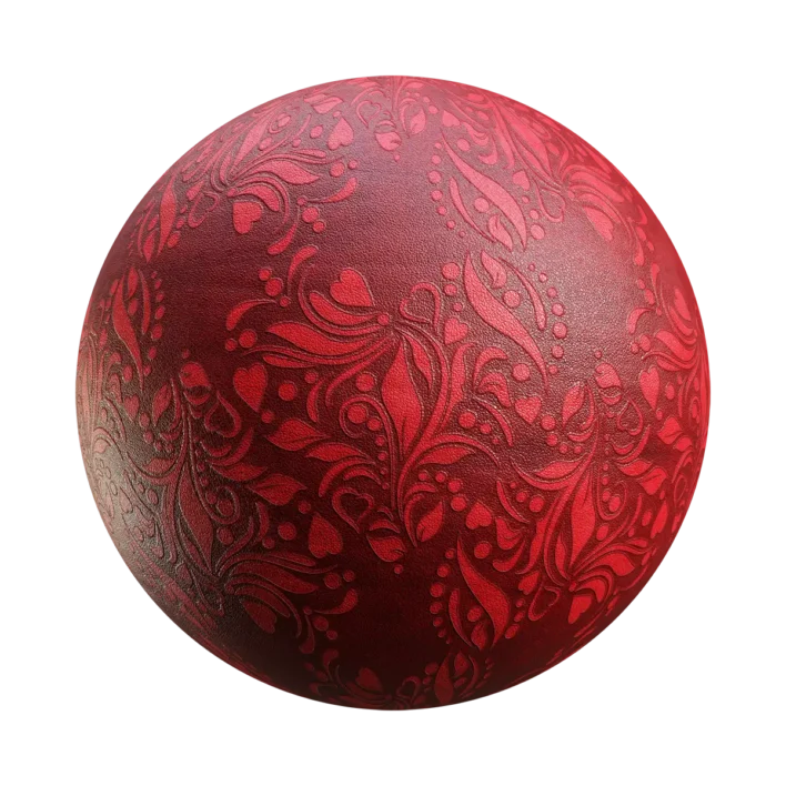 Patterned Red Leather (6229)
