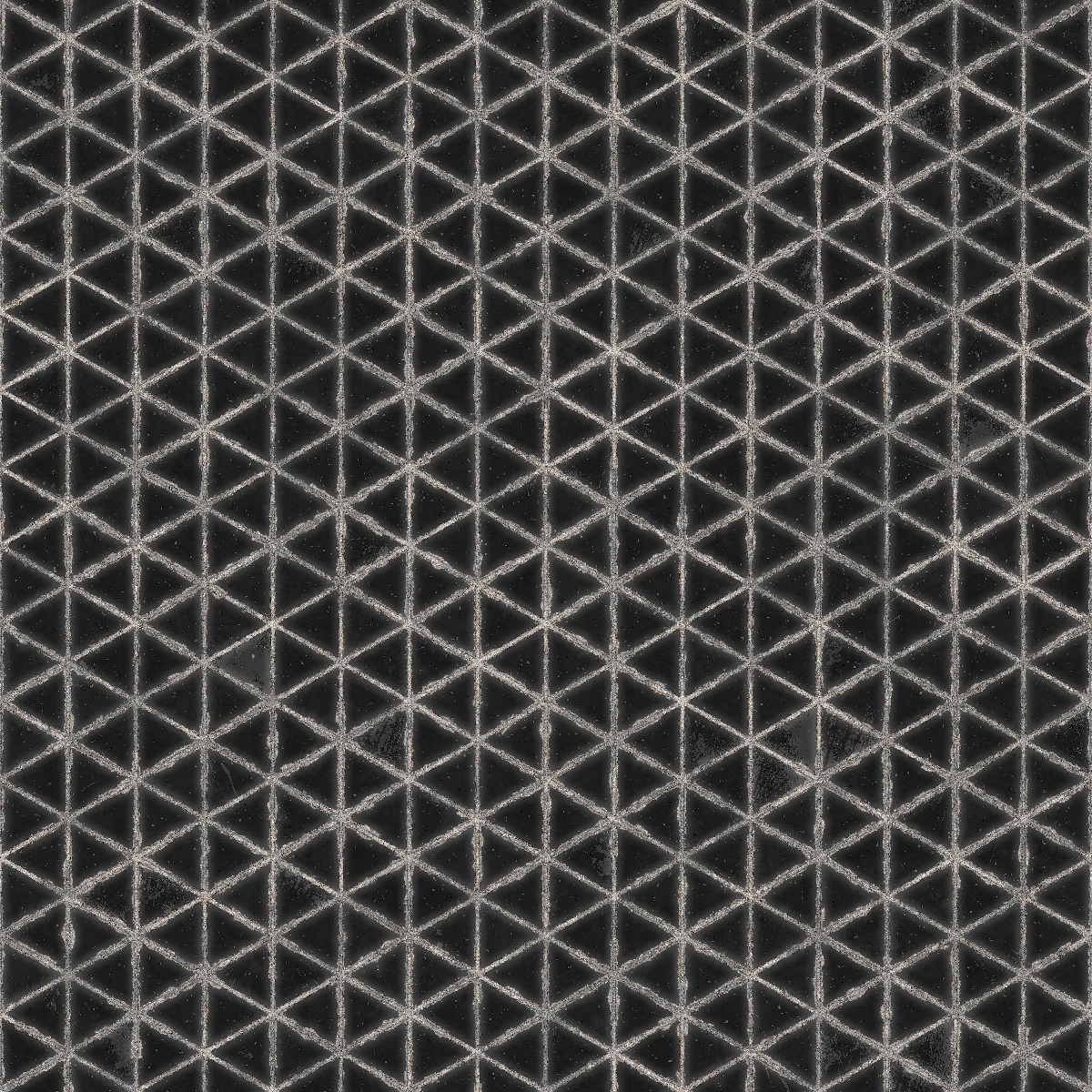 Triangle Black Tiles PBR Texture