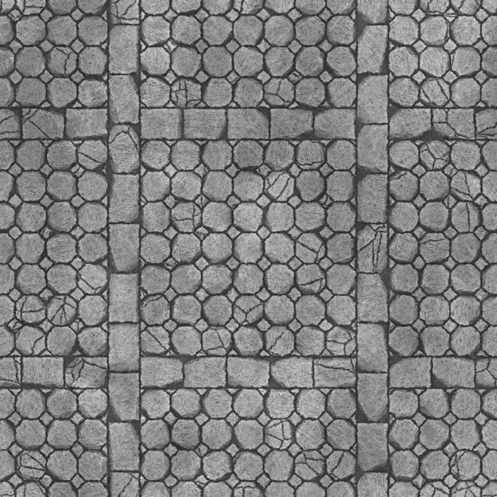 Very Old Floor Stone Tiles PBR Texture