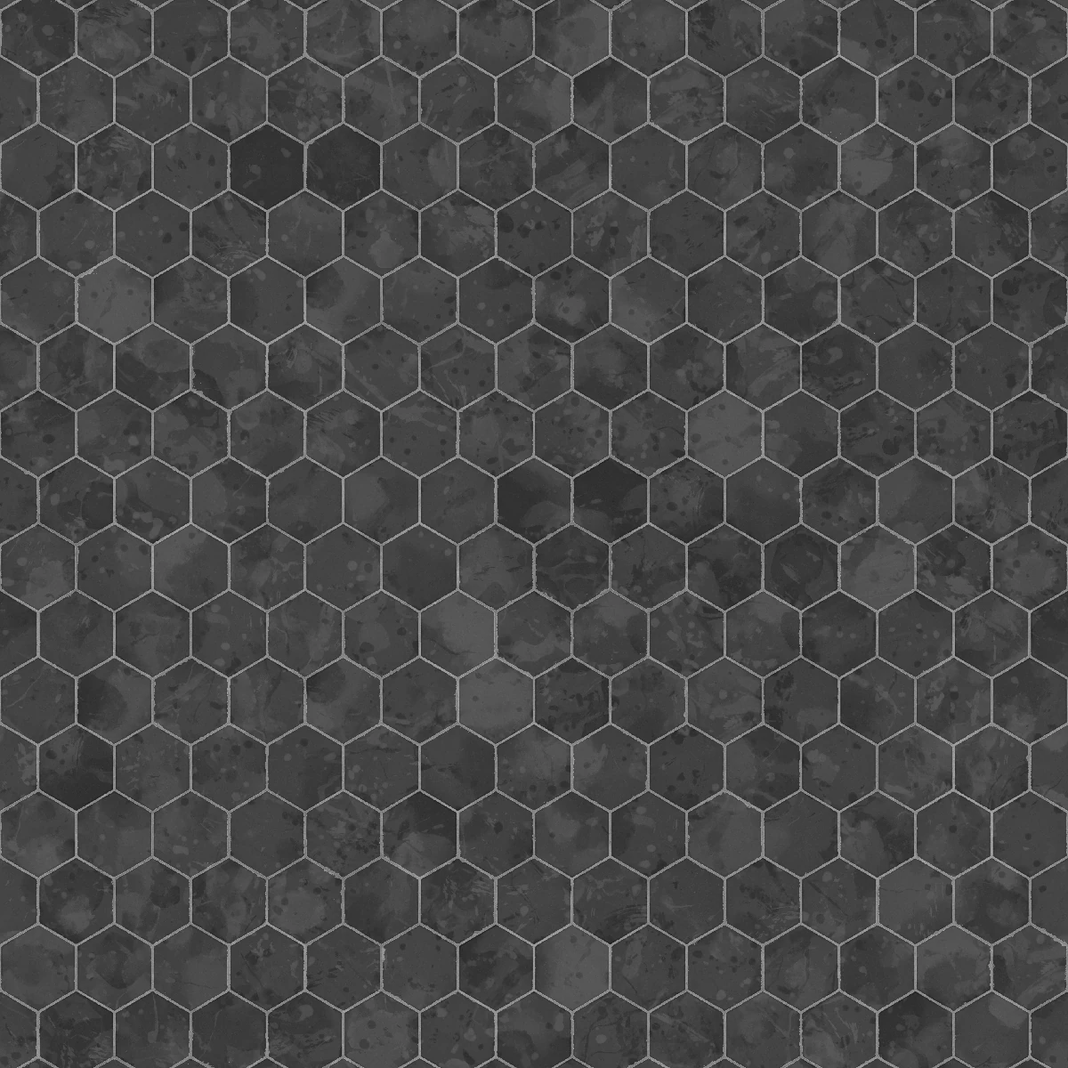 White Hexagonal Tiles PBR Texture