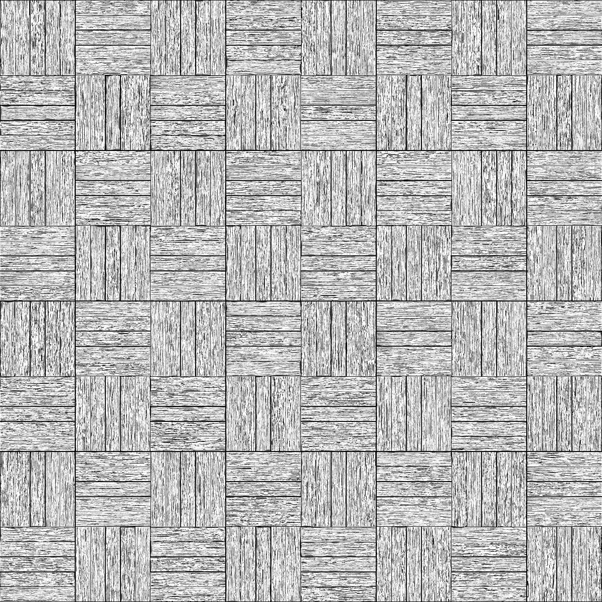 Basket Weave Scratched Parquet PBR Texture