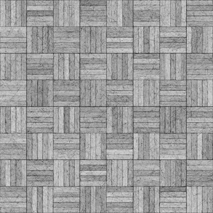 Basket Weave Scratched Parquet PBR Texture