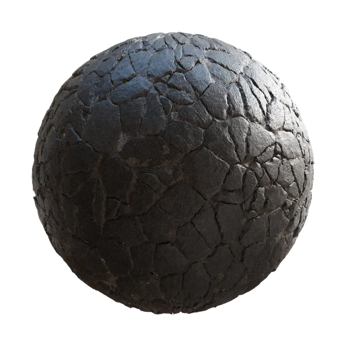 Black Rough Stone Wall (6364)