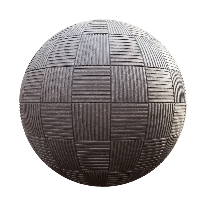 Large Striped Concrete Pavement (6330)