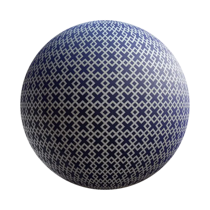 Patterned Blue Silver Fabric (6446)