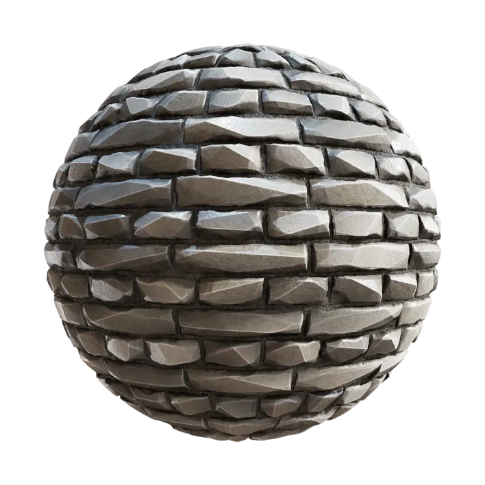 Stylized Stone Wall PBR Texture