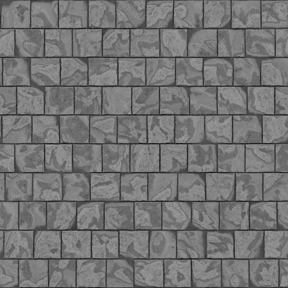 White Cobblestone Pavement PBR Texture