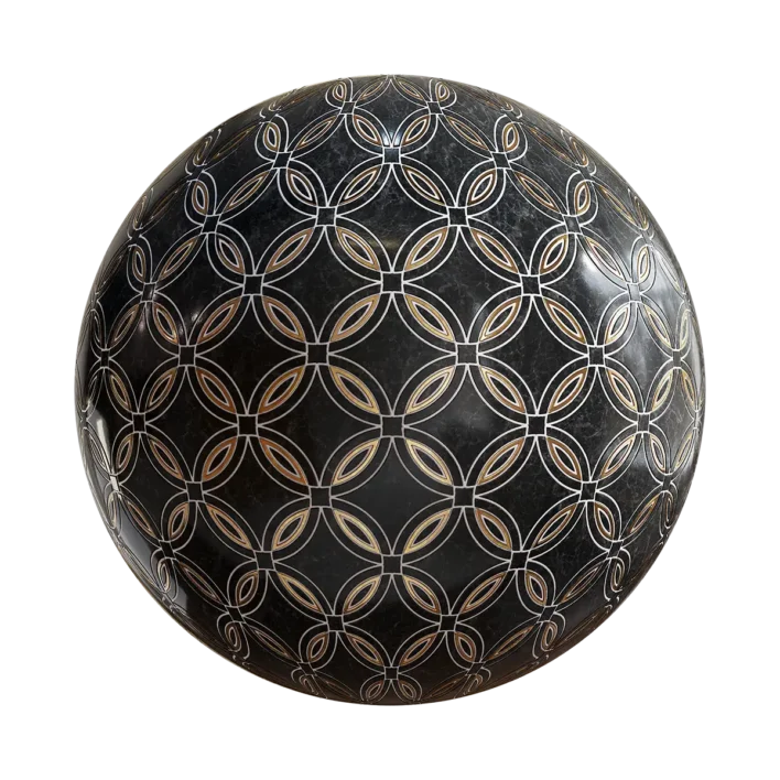 Black Gold Art Deco Tiles 6466