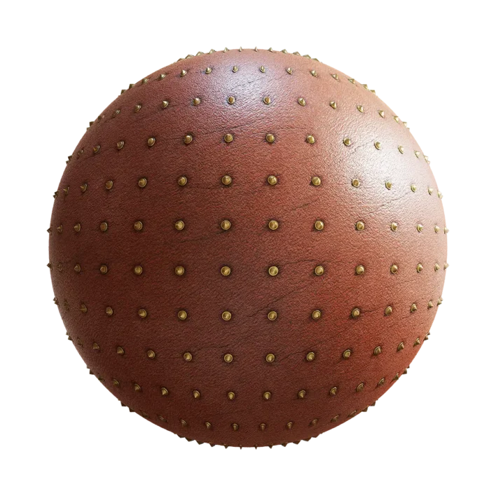 Brown Studded Leather 6474