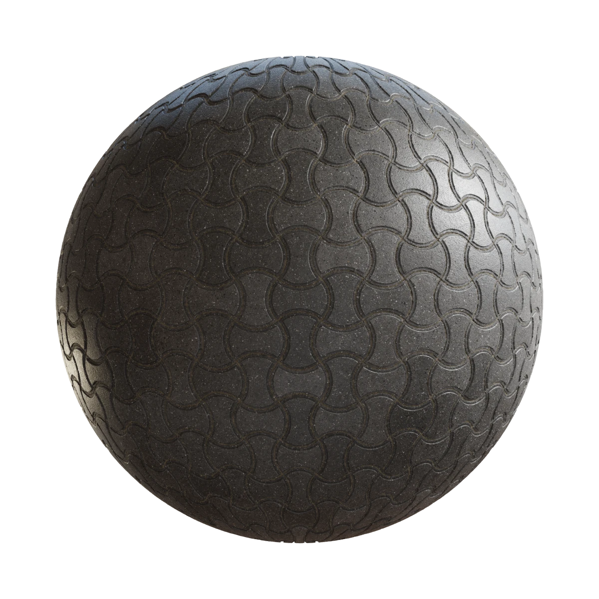 Dark Concrete Tiles PBR Texture