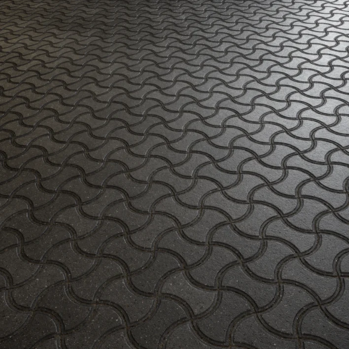 Dark Concrete Tiles PBR Texture